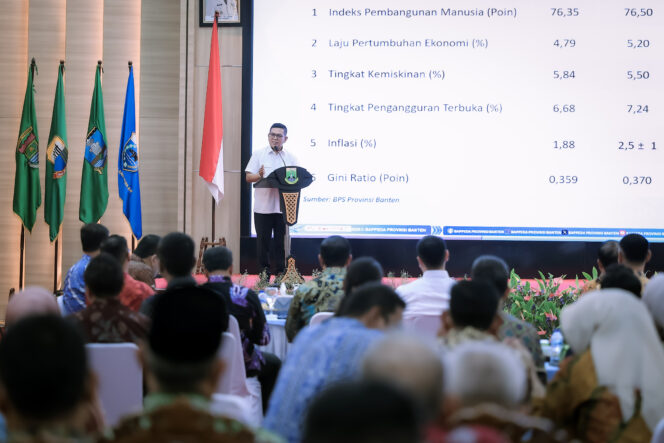 
 Gubernur Banten Andra Soni saat Membuka Musrenbang RKPD Tahun 2027. Foto: Awal Rijal