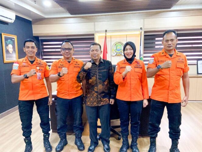 
 Ketua DPRD Kota Tangerang Rusdi Alam saat Menerima Kunjungan BASARNAS. Foto: ist