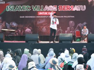 Bupati Tangerang Moch Maesyal Rasyid saat menghadiri acara Islamic Village Bersatu untuk Gaza. Foto: ist