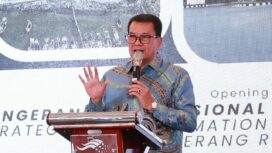 Bupati Tangerang Moch Maesyal Rasyid saat Membuka Tangerang Internasional Development Seminar (TIDS) di Ice BSD Pagedangan Kabupaten Tangerang. Foto: ist