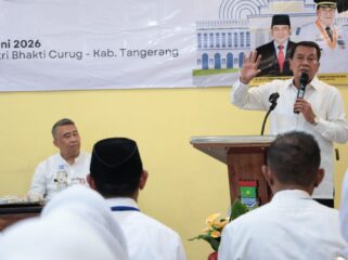 Bupati Tangerang, Moch. Maesyal Rasyid menghadiri sekaligus menutup kegiatan Pengembangan Kompetensi Teknis Pelatihan Etika Pemerintahan dan Kesadaran Bela Negara Angkatan II. Foto: ist