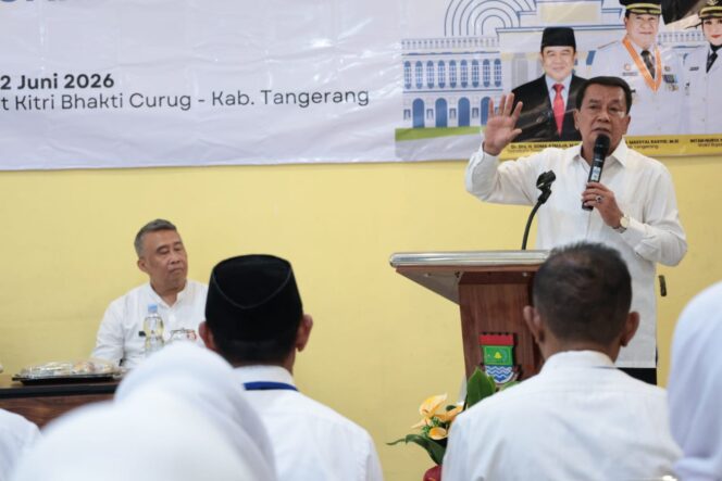 
 Bupati Tangerang, Moch. Maesyal Rasyid menghadiri sekaligus menutup kegiatan Pengembangan Kompetensi Teknis Pelatihan Etika Pemerintahan dan Kesadaran Bela Negara Angkatan II. Foto: ist