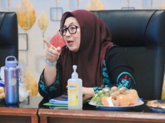 Wakil Bupati Tangerang Intan Nurul Hikmah saat membuka rapat koordinasi evaluasi dan rencana aksi TPPS tahun 2026 di Ruang Media Center Dinas Kesehatan, foto: Ist
