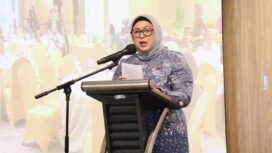 Wakil Bupati Tangerang Intan Nurul Hikmah saat menghadiri acara diskusi lintas sektor program kependudukan dan pembangunan keluarga di Hotel Vega, Gading Serpong. Foto: Ist