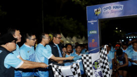Wakil Wali Kota Tangerang Maryono Saat Melepas KNPI Colour Night Run 5K. Foto: Ist