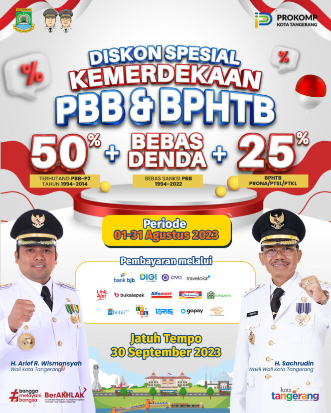 
 Sambut HUT RI Ke-78, Pemkot Berikan Diskon Bayar Pajak