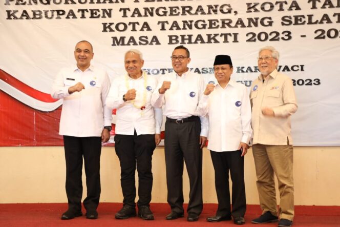 
 Bupati Tangerang, A. Zaki Iskandar Saat Menghadiri Pengukuhan Pengurus Persatuan Pensiunan Indonesia Kabupaten Tangerang. Foto: Istimewa