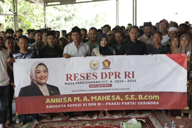 
 Anggota Komisi XI DPR RI Fraksi Partai Gerindra, Annisa Mahesa, melaksanakan kunjungan kerja reses ke berbagai wilayah di Kabupaten Serang. Foto: Imam DJM