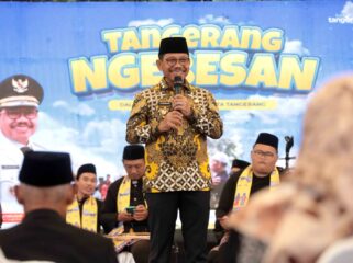 Wali Kota Tangerang Sachrudin saat membuka Acara Kota Tangerang Ngebesan. Foto: ist