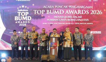 Perumda Tirta Benteng, Kota Tangerang yang berhasil meraih empat penghargaan sekaligus, termasuk predikat tertinggi Bintang 5 TOP BUMD Awards 2026. Foto: ist
