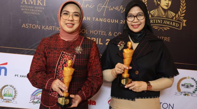 Ketua Tim Penggerak Pemberdayaan Kesejahteraan Keluarga (TP PKK) Provinsi Banten Tinawati Andra Soni meraih penghargaan Kartini Awards 2026. Foto: ist