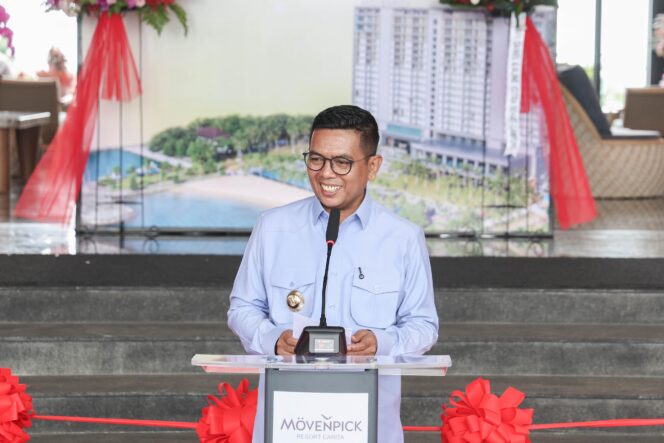 
 Gubernur Banten Andra saat menghadiri soft opening Mövenpick Resort Carita di Jalan Raya Anyer-Sirih, Kabupaten Serang. Foto: ist