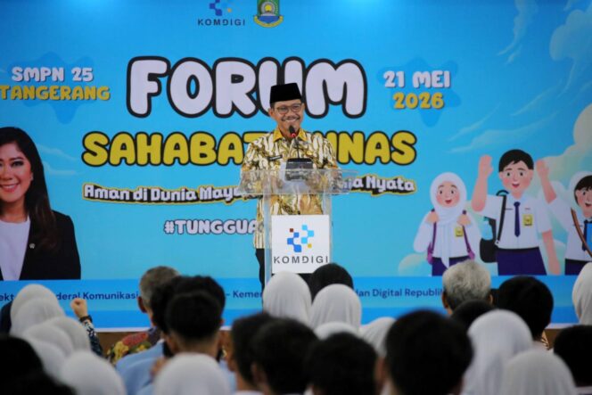 
 Wali Kota Tangerang Sachrudin, saat menghadiri kegiatan Forum Sahabat TUNAS yang digelar di SMP Negeri 25 Kota Tangerang. Foto: ist