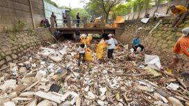 Gerakkan Bebersih Kali berhasil bersihkan 39,7 ton sampah dari Kali Sabi. Foto: Ist