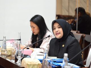 Anggota Komisi XI DPR RI Fraksi Partai Gerindra, Annisa Mahesa, saat RDP dengan Dirjen Kemenkeu RI. Foto: Ist 