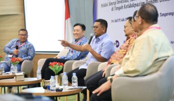 Gubernur Banten Andra Soni usai menghadiri CEO Gathering dan Economy Outlook Bersama Gubernur Banten dan Rakerkonprov DPP APINDO Banten 2026 di PT Adis Dimension Footwear Balaraja, Kabupaten Tangerang. Foto: Ist