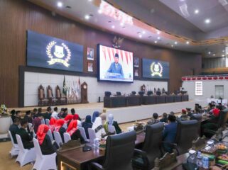 Rapat Paripurna Istimewa untuk mendengarkan Pidato Kenegaraan Presiden Republik Indonesia Prabowo Subianto dalam rangka Sidang Tahunan MPR RI serta Sidang Bersama DPR RI dan DPD RI di Gedung DPRD Provinsi Banten, Kota Serang. Foto: Ist