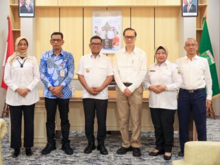 Gubernur Banten Andra Soni saat menerima kunjungan PT Banten West Java (BWJ) Tourism Development di Kantor Gubernur eks BLKI Serpong, Kota Tangerang Selatan. Foto: Ist 