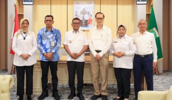 Gubernur Banten Andra Soni saat menerima kunjungan PT Banten West Java (BWJ) Tourism Development di Kantor Gubernur eks BLKI Serpong, Kota Tangerang Selatan. Foto: Ist 