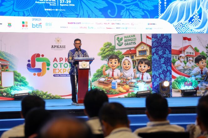
 Gubernur Banten Andra Soni saat menghadiri APKASI Otonomi Expo 2026 yang dilaksanakan di ICE BSD, Kabupaten Tangerang. Foto: Ist 