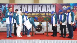Gubernur Banten Andra Soni Gubernur membuka secara resmi Pekan Olahraga Mahasiswa Provinsi (POMPROV) VIII Banten Tahun 2026 di Islamic Center Cilegon, Kota Cilegon. Foto: Ist