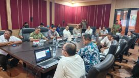 Kepala BPBD Kota Tangerang Mahdiar saat Memimpin Rapat Koordinasi Lintas Stakeholders. Foto: Ist