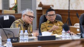 Gubernur Banten Andra Soni usai mengikuti Rapat Koordinasi Pengendalian Inflasi Daerah Tahun 2026 secara virtual di Ruang Rapat Rumah Dinas Gubernur Banten, Jalan Brigjen K.H. Syam’un, Kota Serang. Foto: Ist