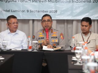 Kepala Divisi Humas Polri Irjen Pol. Johnny Eddizon Isir saat Ngobrol Santai Bareng Forum Pimpinan Redaksi Multimedia Indonesia di Hotel Luminor Jakarta Pusat, Rabu (9/9/2026). Foto: Ist