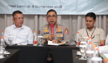 Kepala Divisi Humas Polri Irjen Pol. Johnny Eddizon Isir saat Ngobrol Santai Bareng Forum Pimpinan Redaksi Multimedia Indonesia di Hotel Luminor Jakarta Pusat, Rabu (9/9/2026). Foto: Ist