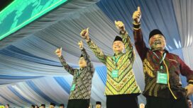 Sekretaris Daerah Provinsi Banten Deden Apriandhi Hartawan saat menghadiri pembukaan MTQ Nasional di Lapangan Simpang Lima, Semarang. Foto: Ist