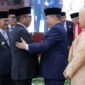 Gubernur Banten Andra Soni saat menghadiri rapat paripurna pengucapan sumpah/janji Saiful Milah sebagai Ketua DPRD Kota Tangerang. Foto: Ist