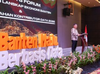 Sekretaris Daerah Deden Apriandhi Hartawan saat acara 