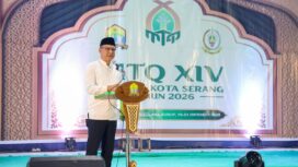 Sekretaris Daerah (Sekda) Pemerintah Provinsi (Pemprov) Banten Deden Apriandhi, saat membuka MTQ Kota Serang. Foto: Ist