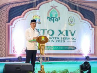 Sekretaris Daerah (Sekda) Pemerintah Provinsi (Pemprov) Banten Deden Apriandhi, saat membuka MTQ Kota Serang. Foto: Ist