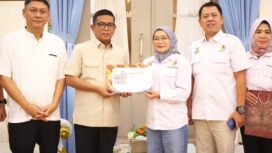 Gubernur Banten Andra Soni saat menerima audiensi pengurus Komite Olahraga Masyarakat Indonesia (KORMI) Provinsi Banten di Gedung Negara Provinsi Banten, Kota Serang. Foto: Ist