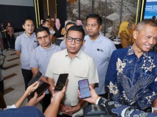 Gubernur Banten Andra Soni usai Workshop Integritas dan Antikorupsi Sektor Legislatif Provinsi Banten di Aston Hotel, Kota Serang. Foto: Ist