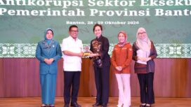 Gubernur Andra Soni saat acara Workshop Integritas dan Antikorupsi Sektor Eksekutif Pemerintah Provinsi (Pemprov) Banten. Foto: ist 