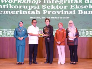 Gubernur Andra Soni saat acara Workshop Integritas dan Antikorupsi Sektor Eksekutif Pemerintah Provinsi (Pemprov) Banten. Foto: ist 