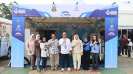 Direktur Bisnis Bank Banten, Slamet Riyadi saat menghadiri kegiatan 