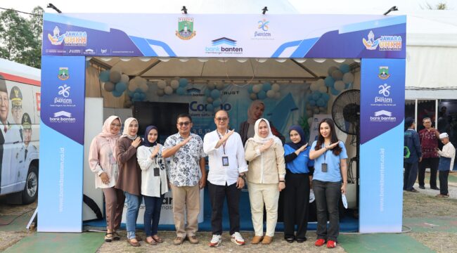 Direktur Bisnis Bank Banten, Slamet Riyadi saat menghadiri kegiatan 