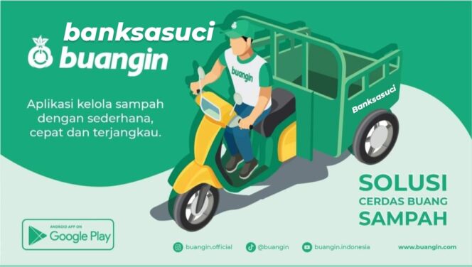 
 Banksasuci Gandeng Startup Buangin, Luncurkan Aplikasi Jasa Angkut Sampah di Tangerang