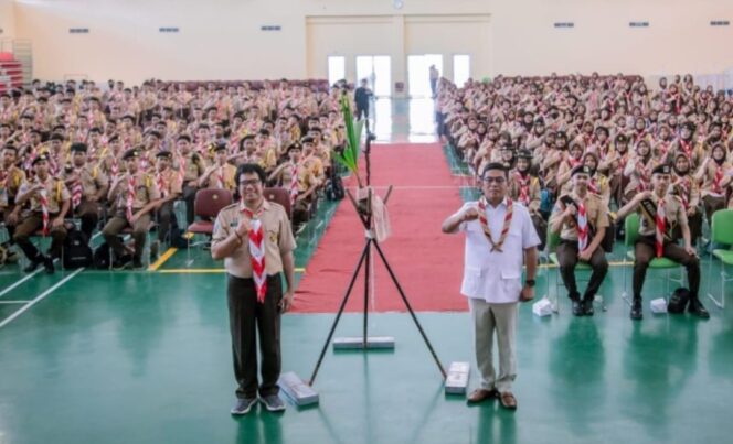 
 Ketua DPRD Provinsi Banten, Andra Soni menjadi narasumber dalam Talk Show pada latihan gabungan pramuka penegak dua dan pandega se- Provinsi Banten. Foto: ist