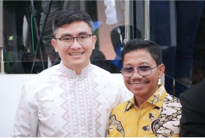 
 Bakal Calon Bupati Serang, Andika Hazrumy dan Bakal Calon Wali Kota Tangerang, Sachrudin saat Halal Bihalal DPP Partai Golkar. Foto: ist