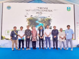 Direktur Perlindungan dan Pengelolaan Mutu Air Kementerian Lingkungan Hidup/BPLH RI, Tulus Laksano saat menghadiri Pembukaan Konferensi Sungai Indonesia 2026. Foto: Hadi Irawan 