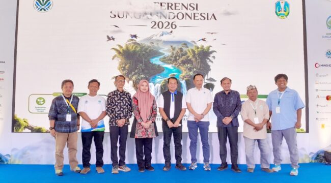 Direktur Perlindungan dan Pengelolaan Mutu Air Kementerian Lingkungan Hidup/BPLH RI, Tulus Laksano saat menghadiri Pembukaan Konferensi Sungai Indonesia 2026. Foto: Hadi Irawan 