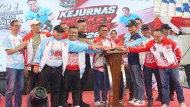 Gubernur Banten Andra Soni saat Membuka Kejurnas Hockey Indoor Tahun 2026 di Nambo Jaya Sport Center Karawaci Kota Tangerang. Foto: TangerangPos 
