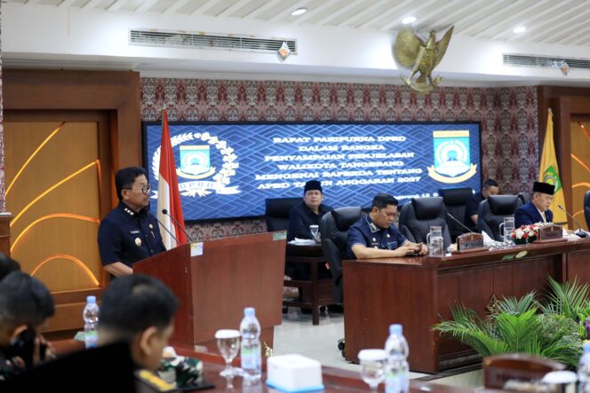 
 Wali Kota Tangerang Sachrudin saat Rapat Paripurna DPRD Kota Tangerang. Foto: Ist