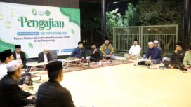Wali Kota Tangerang, H. Sachrudin saat menghadiri Pengajian Forum Silaturahmi Pondok Pesantren (FSPP) Kota Tangerang sekaligus Sosialisasi Kegiatan Hari Santri Nasional Tahun 2026 di Kawasan Puncak, Bogor, Foto: Ist