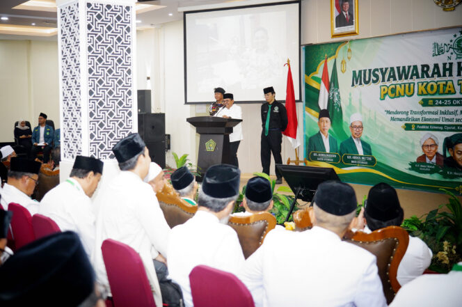 
 Wali Kota Tangerang Sachrudin saat Menghadiri Musyawarah Kerja Nahdatul Ulama Kota Tangerang. Foto: Ist