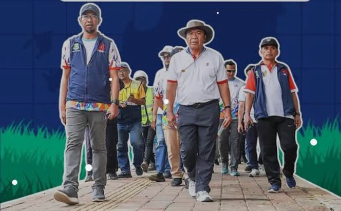 
 Pj. Gubernur Banten Al Muktabar didampingi Kepala Dinas PUPR Provinsi Banten, Arlan Marzan. Foto: ist